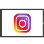 Il logo di Instagram su uno smartphone