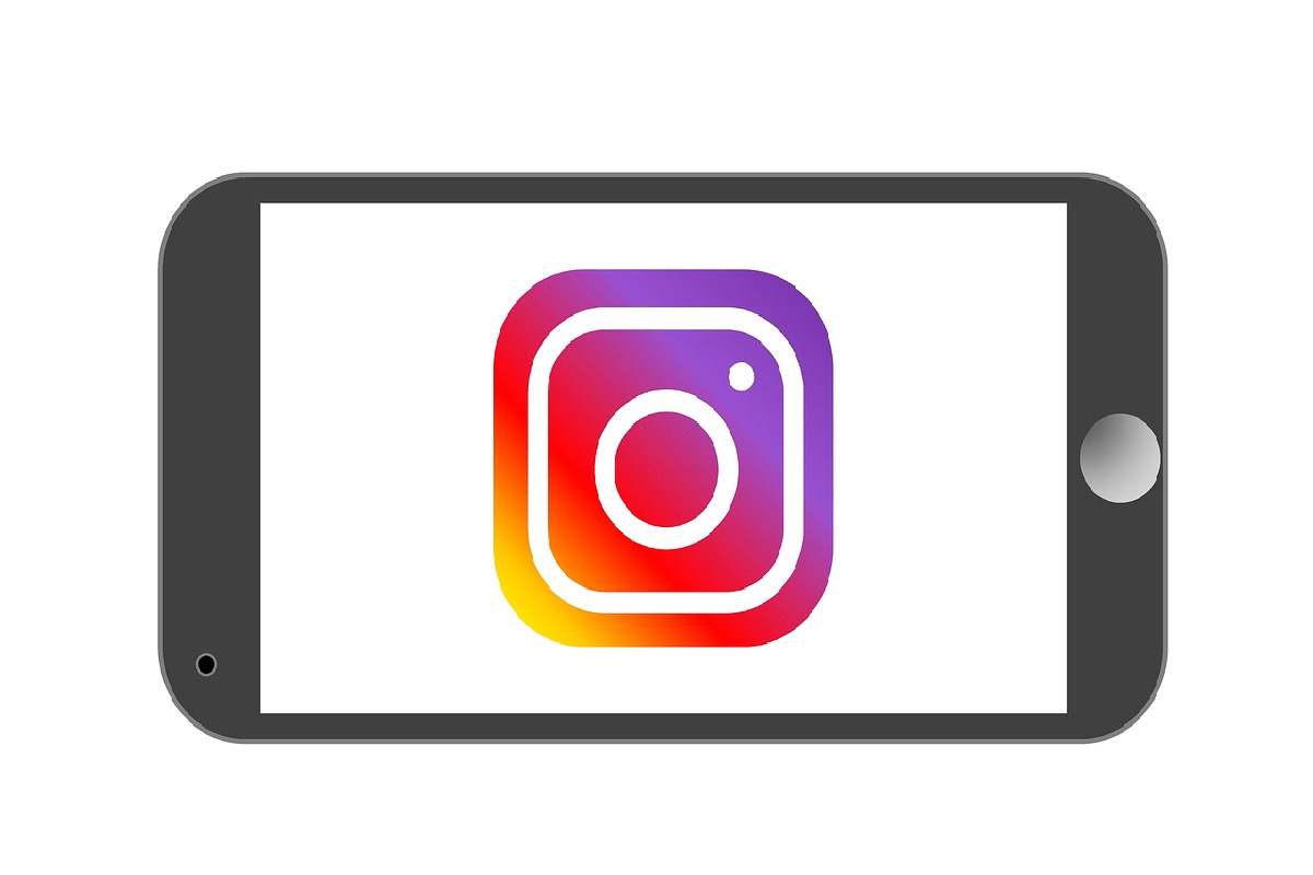 Il logo di Instagram su uno smartphone